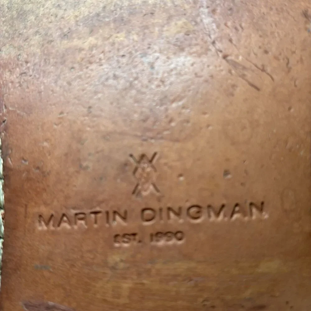 Martin Dingman Cambridge Cap Toe Oxford Dress Shoe Mens 9.5 Brown Whiskey Brogue